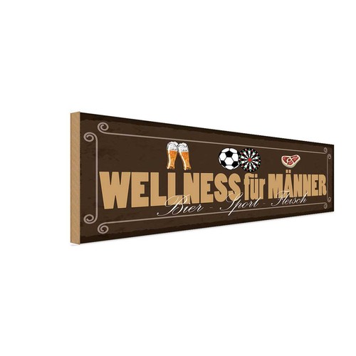 Holzschild 10x27 bier sport - cm,